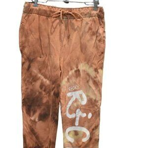 Women's Forever 21 Richie Rich Custom Bleach Dye Brown/Beige Joggers Size M